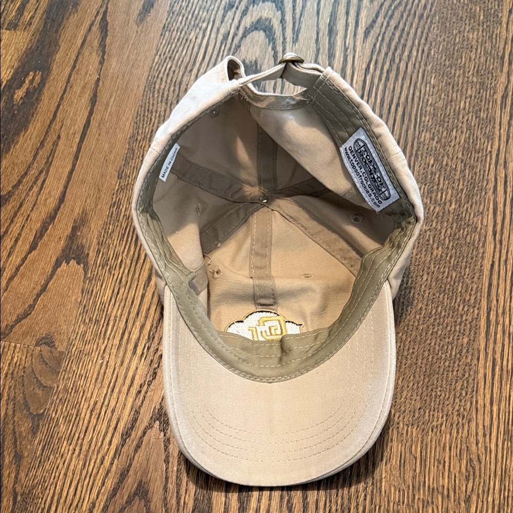 Beige Cap with Black and Gold Logo (University of Colorado) - Picture 4 of 4